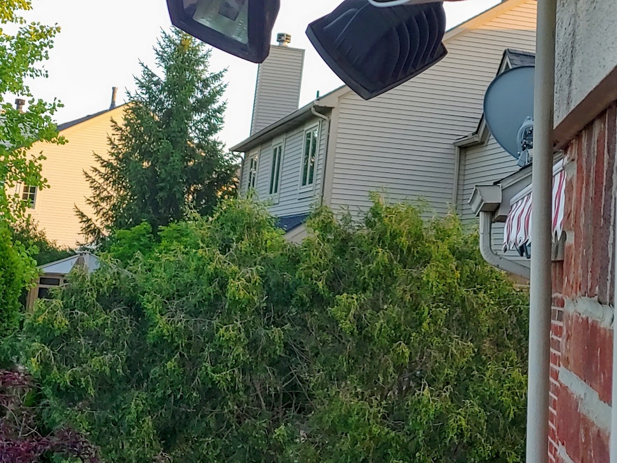 Exterior CCTV bullet cameras installed on brick at a Metro Detroit property